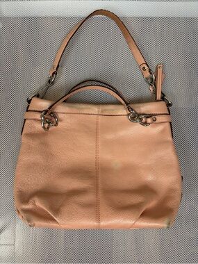 COACH Brooke Hobo Coral Pink Pebbled Leather Shoulder Bag Handbag F17165 Project